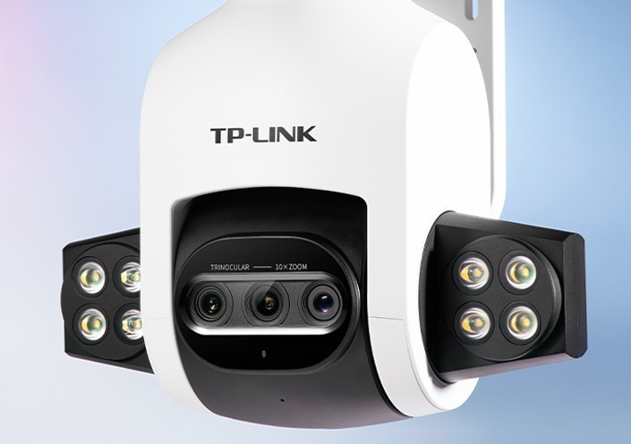 TP-LINK三目变焦室外全彩监控摄像头